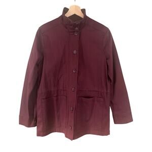 Lucky Brand Utility Jacket  Oversized in Burgundy Medium